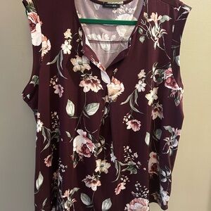 Papermoon Burgundy Floral Blouse